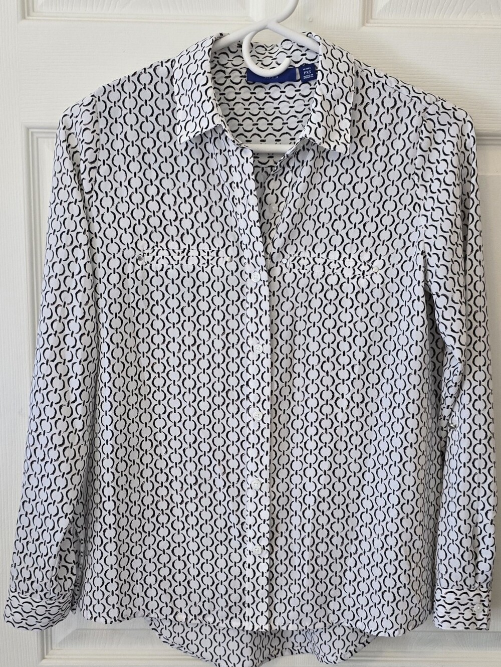 Women's Black And White Blouse
